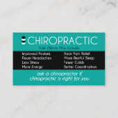 Chiropraktiker können zu den Nebenwirkungen gehöre Visitenkarte (Rückseite)