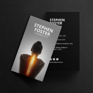 Chiropraktiker Massage-Therapeut Rücken einstellen Visitenkarte