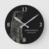 Chiropraktiker Massage Wellness-Center Therapeut Runde Wanduhr (Vorderseite)