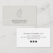 Chiropraktiker - Minimalistische Visitenkarte (Vorne/Hinten)