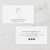 Chiropraktiker - Minimalistische Visitenkarte (Vorne/Hinten)