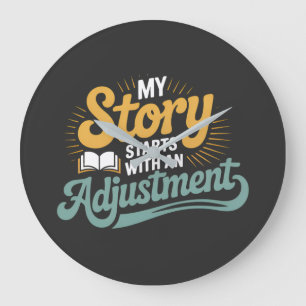 Chiropraktiker Motivation für Spine Zitat Große Wanduhr