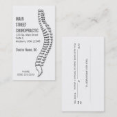 Chiropraktiker/Personalausweis Terminkarte (Vorne/Hinten)