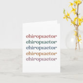 Chiropraktiker Retro Chiropractic Chiro Squad Gesc Karte (Gelbe Blume)