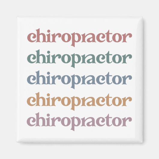 Chiropraktiker Retro Chiropractic Chiro Squad Gesc Magnet (Vorne)