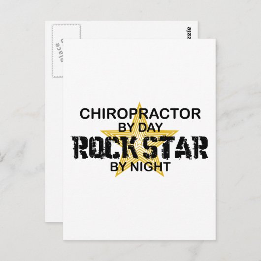 Chiropraktiker Rock Star by Night Postkarte (Vorne/Hinten)