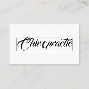 Chiropraktiker, schwarz-weiß visitenkarte