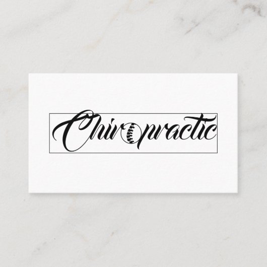 Chiropraktiker, schwarz-weiß visitenkarte (Vorderseite)