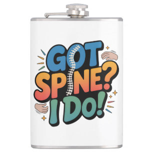 Chiropraktiker Spaß Spine Health Zitat Flachmann