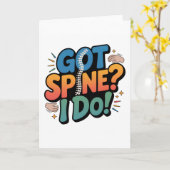 Chiropraktiker Spaß Spine Health Zitat Karte (Gelbe Blume)