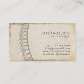 Chiropraktiker Spine Vintag Gold Grunge Ernennung Terminkarte (Vorderseite)