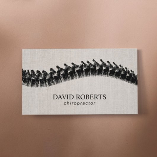 Chiropraktiker Spinentherapeut Linen Visitenkarte