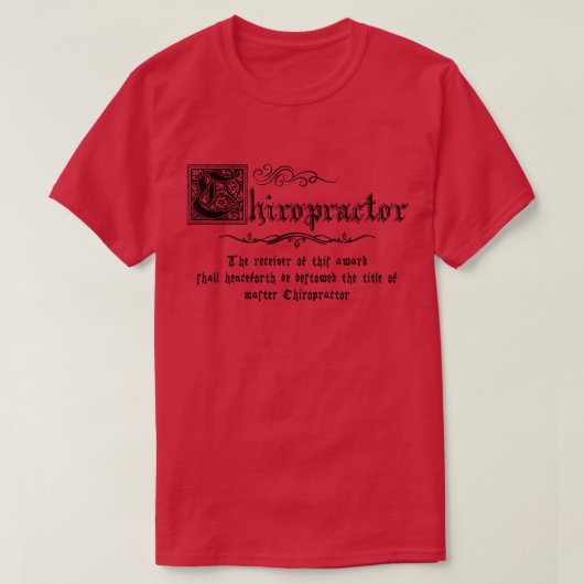 Chiropraktiker T-Shirt (Design vorne)