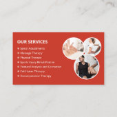 Chiropraktiker Therapeut Klinik für Chiropraktik Visitenkarte (Rückseite)