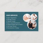 Chiropraktiker Therapeut Klinik für Chiropraktik Visitenkarte (Rückseite)