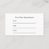 Chiropraktiker Therapeut Sage Green Terminkarte (Rückseite)