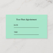 Chiropraktiker-Therapeutin Minze Terminkarte (Rückseite)