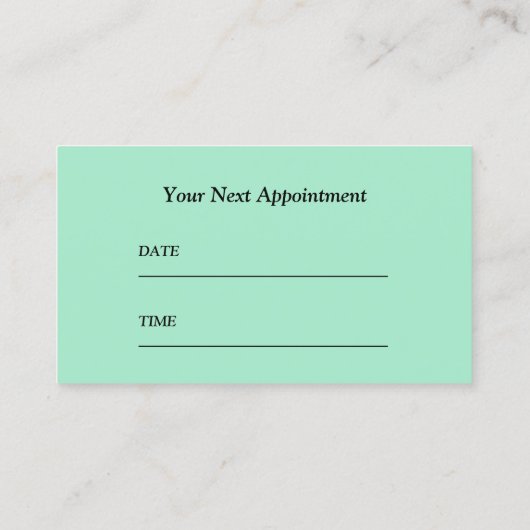 Chiropraktiker-Therapeutin Minze Terminkarte (Rückseite)