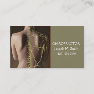 Chiropraktiker und Krankenversicherungskarte Visitenkarte