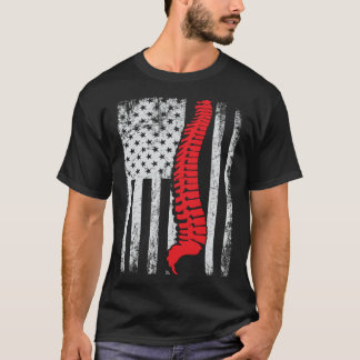 Chiropraktiker USA Flaggensäulen für Chiropraktik T-Shirt