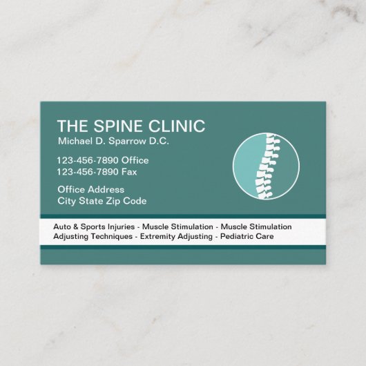 Chiropraktiker Visitenkarte (Vorderseite)