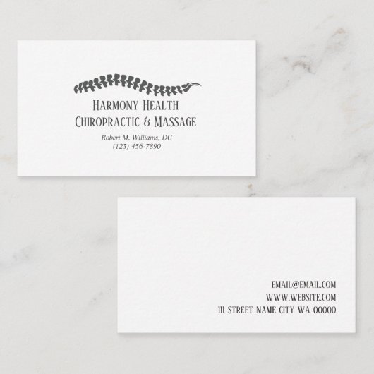 Chiropraktiker Visitenkarte (Vorne/Hinten)