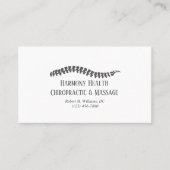 Chiropraktiker Visitenkarte (Vorderseite)