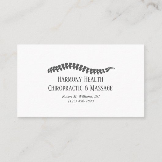Chiropraktiker Visitenkarte (Vorderseite)
