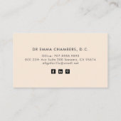 Chiropraktiker-Visitenkarte Visitenkarte (Rückseite)