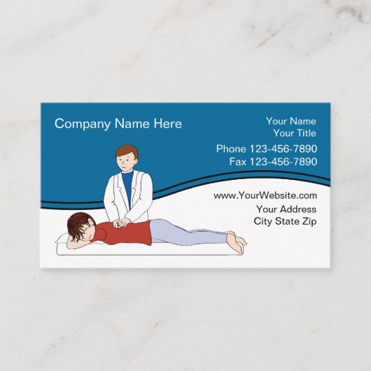 Chiropraktiker-Visitenkarten Visitenkarte (Vorderseite)
