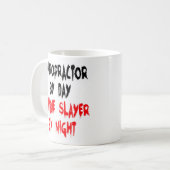 Chiropraktiker Zombie Jäger Witz Kaffeetasse (Vorderseite Links)