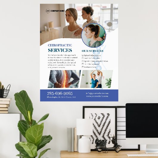 Chiropraktikerdienste Kundenposter Poster (Heimbüro)