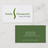 Chiropraktikklinik für Familienmedizin Visitenkarte (Vorne/Hinten)