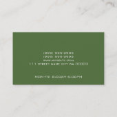 Chiropraktikklinik für Familienmedizin Visitenkarte (Rückseite)