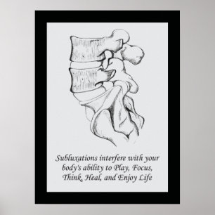 Chiropraktiksubluxations-Zitat-Plakat Poster