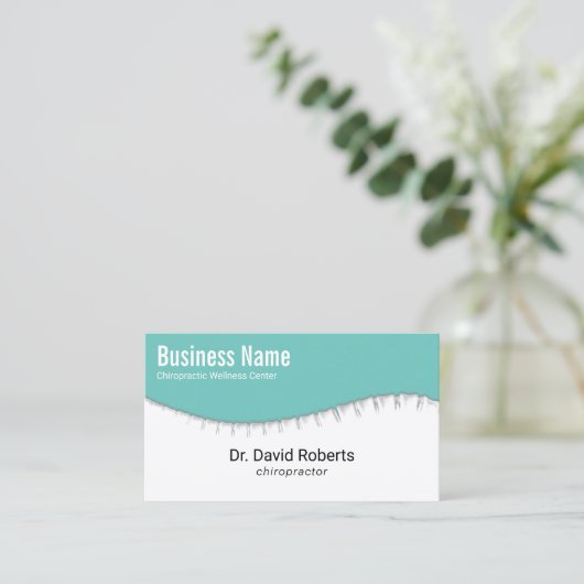 Chiropraktikum Chiropraktische Spine Wellness Chir Visitenkarte (Stehend Vorderseite)