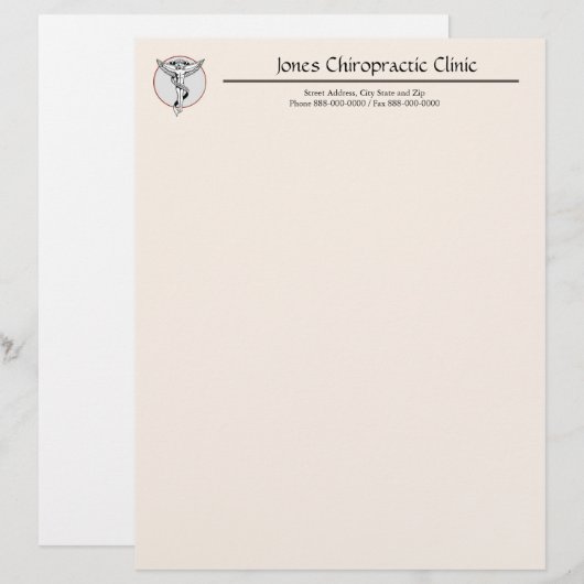 Chiropraktikum Letterhead Briefbogen (Vorne/Hinten)