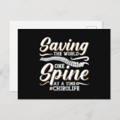 Chiropraktikum Rette die Weltrabrücke Postkarte (Vorne/Hinten)