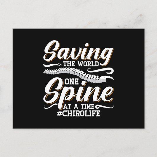 Chiropraktikum Rette die Weltrabrücke Postkarte (Vorderseite)