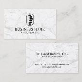 Chiropraktikum-Spine-Logo Chiropraktor-Marmor Visitenkarte (Vorne/Hinten)