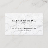 Chiropraktikum-Spine-Logo Chiropraktor-Marmor Visitenkarte (Rückseite)