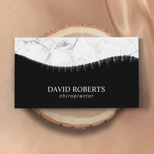 Chiropraktikum Spine & Marmorschlamm Chiro Visitenkarte