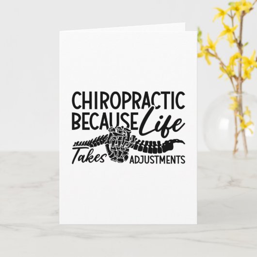 Chiropraktikum weil Lebensspine Chiro Chiropraktik Karte (Gelbe Blume)