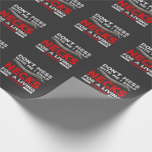 Chiropraktikum Zitat Chiropraktische Knochen Geschenkpapier (Ecke)