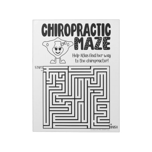 Chiropraktische Aktivitätsseite, Chiropraktik Notizblock (Rotiert)