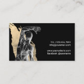 Chiropraktische Anatomie Black & Gold Chiropraktor Visitenkarte (Rückseite)