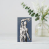 Chiropraktische Anatomie Vintager Blauer Chiroprak Visitenkarte (Stehend Vorderseite)
