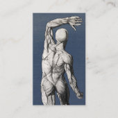 Chiropraktische Anatomie Vintager Blauer Chiroprak Visitenkarte (Vorderseite)