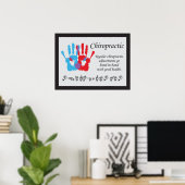 Chiropraktische Anpassungen Zeichensprache Poster (Heimbüro)