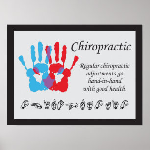 Chiropraktische Anpassungen Zeichensprache Poster